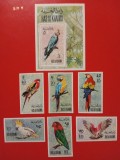 RAS AL KHAIMA, PĂSĂRI - COLIȚĂ + SERIE COMPLETĂ IMPERF. MNH, Nestampilat