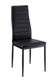 Cumpara ieftin Set 4 scaune fier piele ecologica neagra Yuxi 40 x 40 x 97 cm