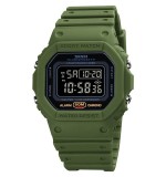 Ceas barbati Skmei Alarma Cronograf Militar Sport Digital Verde