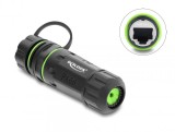 Cupla de retea RJ45 STP Cat.6 cu capac protectie waterproof compatibil Starlink, Delock 87178