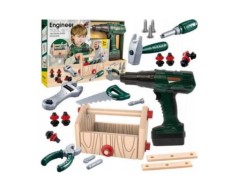 Set de joaca ladita cu unelte si bormasina electrica Micul inginer