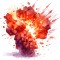 Sticker decorativ, Minecraft, Rosu, 1376STK-2