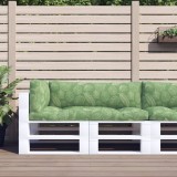 Gossi perne pentru paleti, 3 buc., model de frunze, tesatura oxford