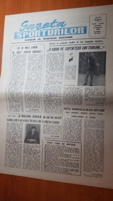gazeta sporturilor 6 ianuarie 1990-interviu cornel dinu si francisc vastag foto