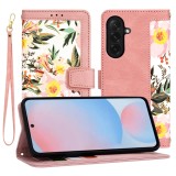 Husa pentru samsung galaxy a56 - flipcraft - design floral - sweetheart pink