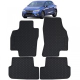 Set Premium de Covorase din Cauciuc pentru Podea Negru pentru Seat Ibiza 6F din 2017 Performance AutoTuning