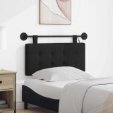 vidaXL Tăblie de pat suspendată Cu lumină LED Negru Țesătură 3424347