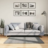 vidaXL Covor pufos &quot;PAMPLONA&quot; cu fire &icirc;nalte, gri modern, 120x120 cm