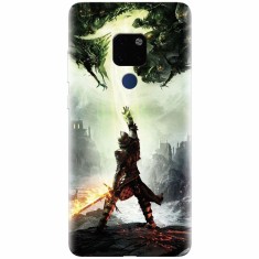 Husa silicon pentru Huawei Mate 20, Green Dragon