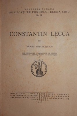 CONSTANTIN LECCA foto