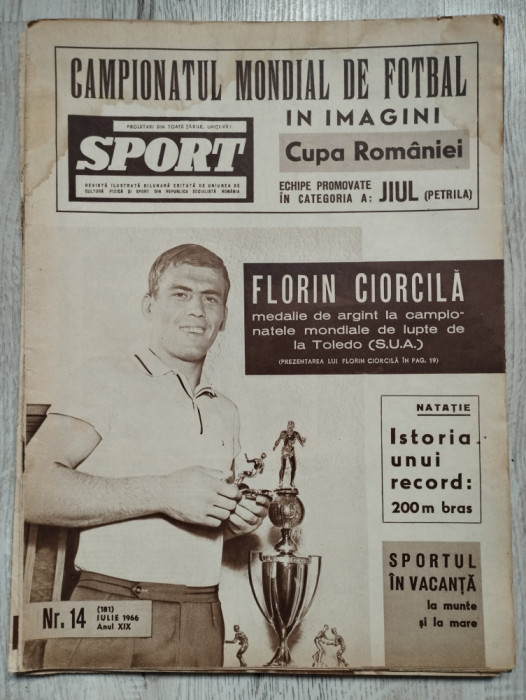 Revista SPORT nr. 14 (181) - Iulie 1966 - Jiul Petrosani, Steaua Bucuresti