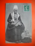 HOPCT 507 E VENDEE-SCARMANATUL LANII -FEMEIE 1912 -FRANTA -TCV-COSTUM SI COAFURA / COSTUME TRADITIONALE -EUROPA -