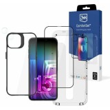Set 4in1-Husa Armor Case+ Folie Tempered Glass 9H Folie camera Lens Protection Rama profesionala aplicat folie- pentru iPhone 15 Plus