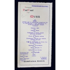 RESTAURANT CHATEAUBRIAND BOULEVARD , MENIUL DINEUL SOCIETATII &#039; LA DANUBIENNE &#039; , 6 IANUARIE 1931