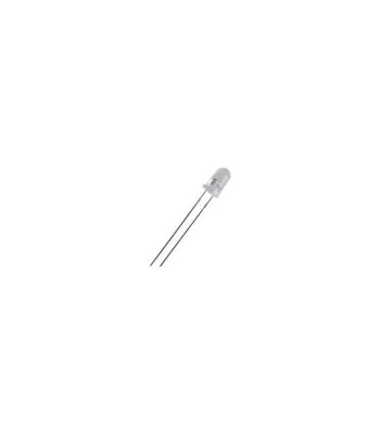 LED 3mm alb cald 12V 2180-3000mcd 30 grade Parte frontala convex foto