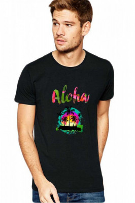 Tricou barbati negru - Exotic - M foto