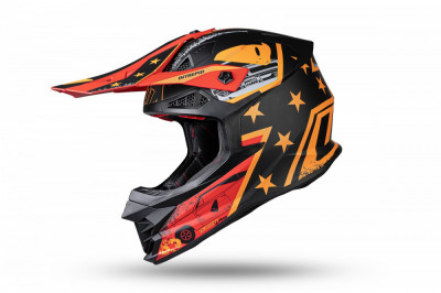 Casca enduro/ATV Ufo Intrepid, culoare negru/portocaliu/rosu mat, marimea XL Cod Produs: MX_NEW HE152XL foto