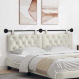 vidaXL Cap de pat suspendat Pe perete Crem 170 x 55 x 7 cm Catifea 42032173