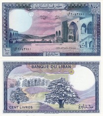 LIBAN 100 livres 1988 UNC!!!
