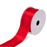 Panglica satinata pentru decorare,rosu,10mx2.5 cm, Oem