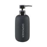Dozator pentru sapun lichid, Ceramica Cauciucata, Negru,240 ml