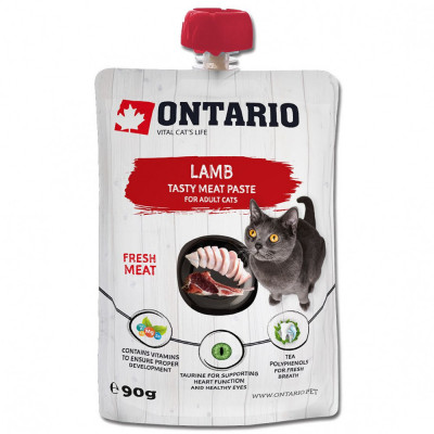 Ontario Cat Pastă gustoasă de carne de miel 90 g foto