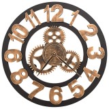 Cumpara ieftin Ceas de perete, auriu si negru, 58 cm, metal