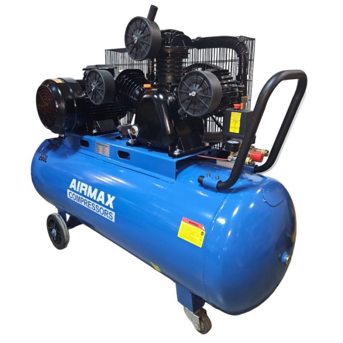 Compresor de aer W3090/8 AIRMAX, debit aer aspirat 900 l/min, capacitate butelie 200 L, presiune 8bar, 400V