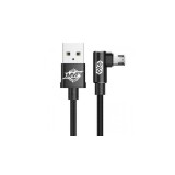 Baseus Micro USB MVP Micro USB MVP Cablu de &icirc;ncărcare și date USB &icirc;n unghi drept 1,5 A 2m negru (CAMMVP-B01)