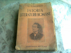 ISTORIA LITERATURII ROMANE, COMPENDIU - G. CALINESCU foto