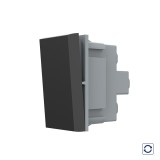 Intrerupator simplu mecanic cu reset Livolo, negru, serie noua