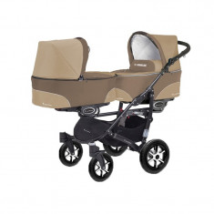 Carucior 3 in 1 pentru gemeni BabyActive Twinni CGBA-1B, Bej foto