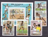 Liberia 1984 sport olimpiada MI 1305-1309 + bl.108 MNH