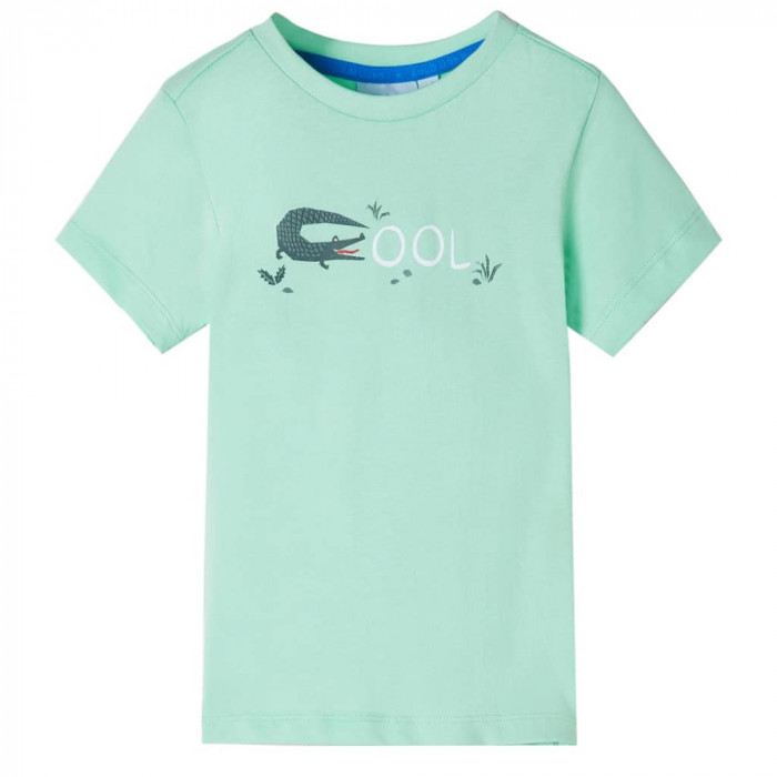 Tricou pentru copii cu m&acirc;neci scurte verde deschis 92