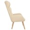 Scaun de relaxare, crem, material textil - 5