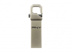 PNY Flash USB 3.0 Hook Attache 32GB, Constructie Metal foto