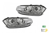 Set de faruri LED potrivit pentru VW Polo dupa 2017, baza cromata, stanga si dreapta Performance AutoTuning