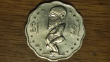 Insulele Cook - moneda exotica rara - 1 dolar / dollar 1988 - Elisabeta II - dantelata, superba ! Tangaroa - Greu de gasit !