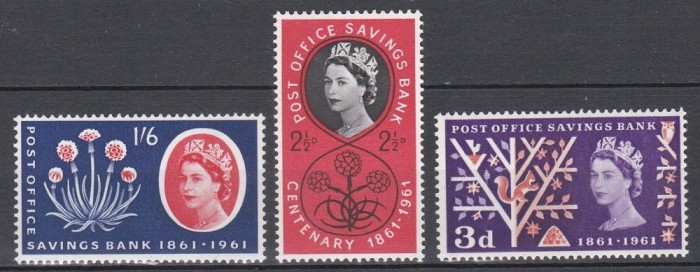 Marea Britanie 1961 - Centenarul Casei de Economii a Poștei, MNH