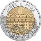 POLONIA 5 ZLOTI 2021 BIMETAL - CASTEL in WALBRZYCH , UNC, Europa, Cupru-Nichel