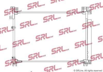 Condensator climatizare AC Lexus Rx 22, motor: 2.0 T, Condensator cu uscator integrat, 705x472x12, SRLine, miez si rezervor din aluminiu brazat, foto