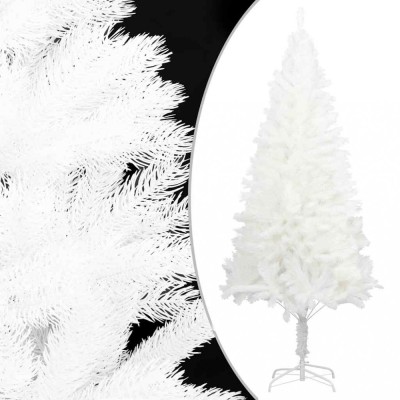Pom de Crăciun artificial, ace cu aspect natural, alb, 120 cm foto