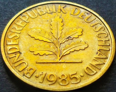Moneda 10 PFENNIG - RF GERMANIA anul 1985 *cod 2972 - litera D foto