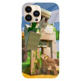 Husa compatibila cu Apple iPhone 15 Plus model Golem Minecraft, Silicon, TPU, Viceversa, Transparent, Carcasa
