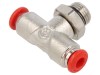 Conector Push-in AIGNEP T 1/8" Racord Pneumatic Alama Nichelata 4mm Tub 20 Bar