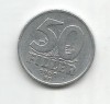(No1) moneda-UNGARIA 50 FILLER 1969, Europa, Aluminiu