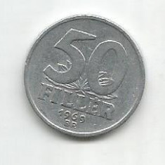 (No1) moneda-UNGARIA 50 FILLER 1969