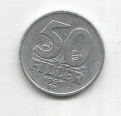 (No1) moneda-UNGARIA 50 FILLER 1969 foto