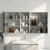 vidaXL Set dulap baie cu raft 3 pcs 130 x 14,5 x 70 cm Lemn compozit 3403763