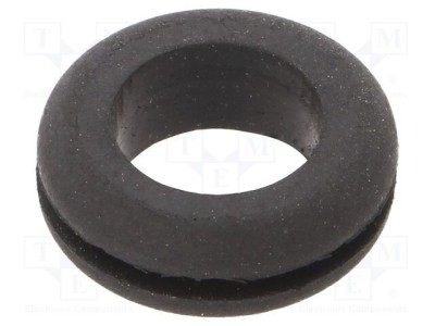 Manșon cablu Keystone, 11,1 mm montaj, 3,18 mm diametru, gumă neagră foto